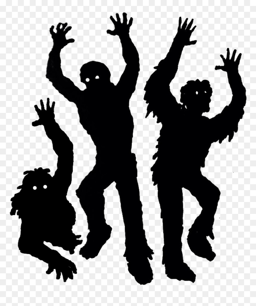 Zombies Silhouette Png, Transparent Png - grave png