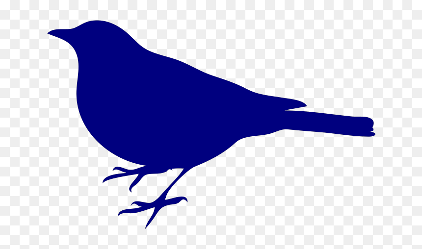 Navy Bird Silhouette Svg Clip Arts - Mockingbird Black And White, HD Png Download - bird silhouette png