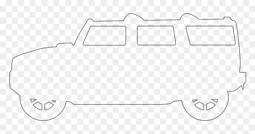 Line Art, HD Png Download - car silhouette png