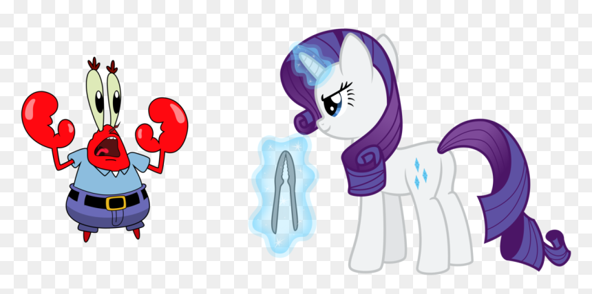 Krabs Rarity Pearl Krabs Rainbow Dash Sandy Cheeks - Pony Friendship Is Magic Rarity, HD Png Download - mr krabs png