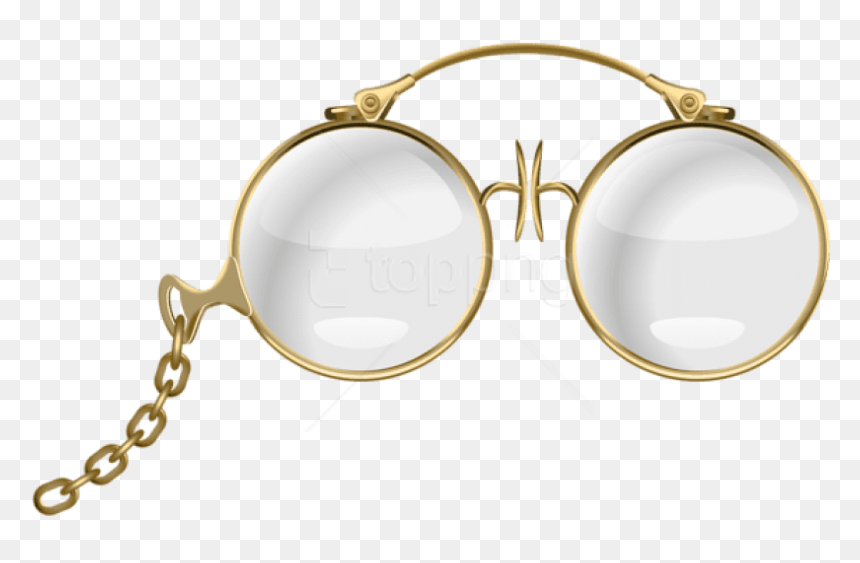 Free Png Download Gold Eyeglassespicture Clipart Png - Gold Glasses Clipart, Transparent Png - chasma png