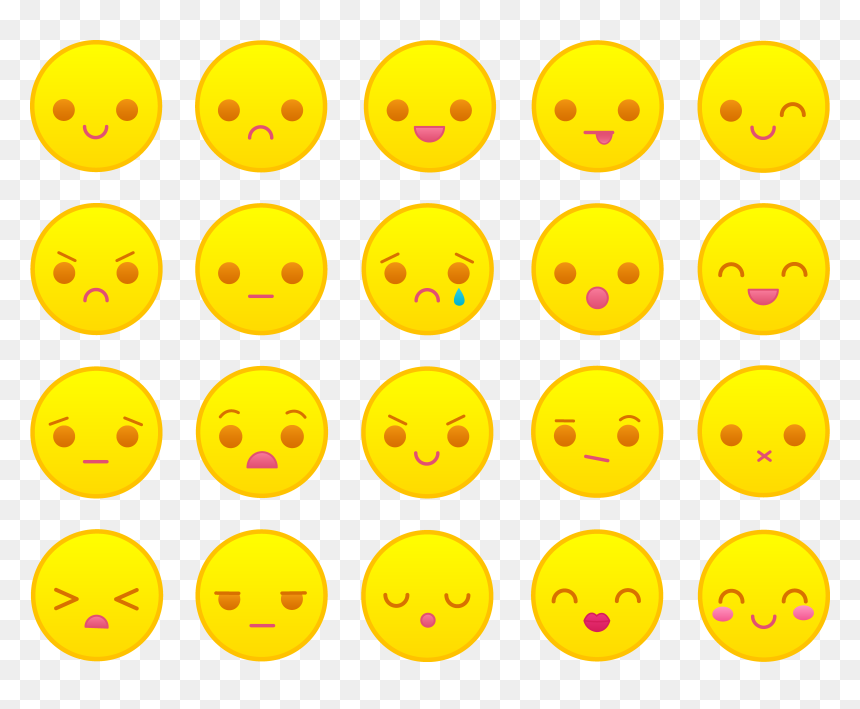 Smileys Yellow Pencil And In Color - Face Emotes, HD Png Download - angry face png