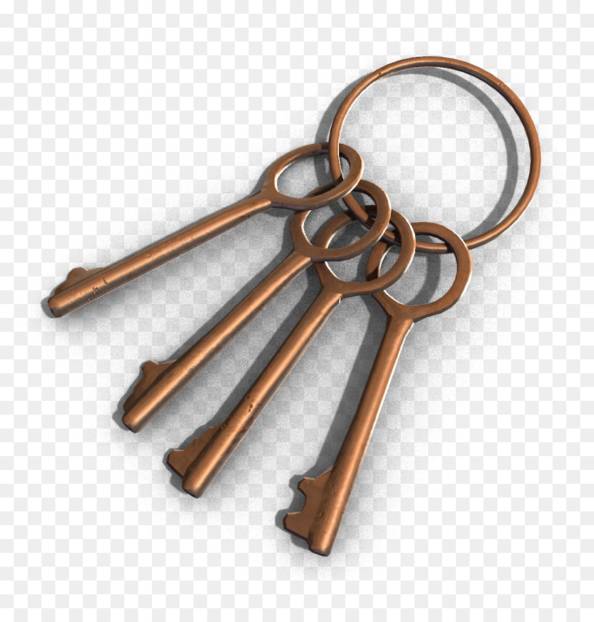 Key04 Prison Keyring - Keys On A Keyring Png, Transparent Png - keys png