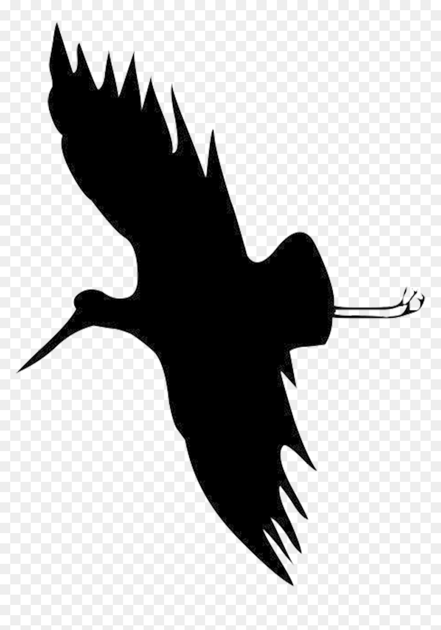 Bird Silhouettes Flying Stor Flamingo - Clip Art, HD Png Download - bird silhouette png