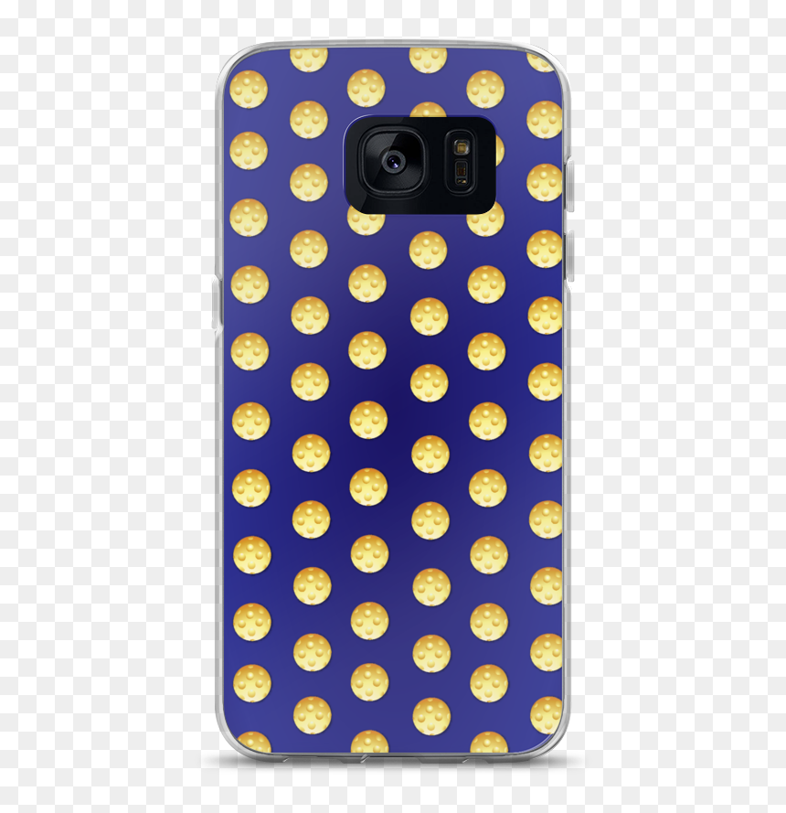 Pickleball Polka Dots In Yellow On Blue Samsung Case - Handbag, HD Png Download - polka dots png