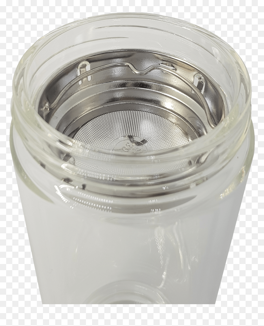 500ml Double Wall Glass Water Bottle With Bamboo - Mineral Water, HD Png Download - glass of water png
