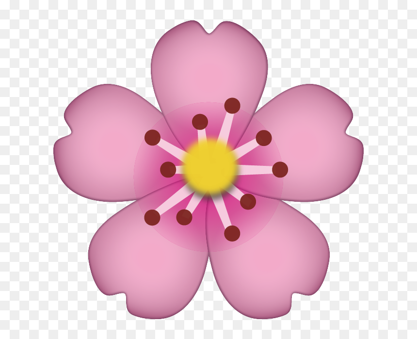 Flower Emoji Png - Cherry Blossom Emoji Png, Transparent Png - cherry blossom petals png