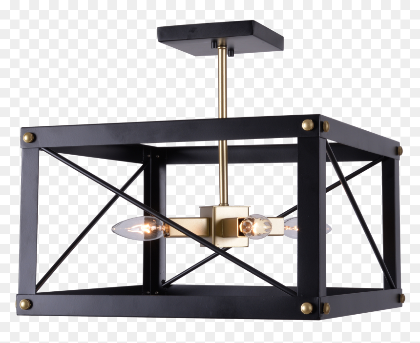 32 Amazing Ceiling Lamp Png With 32 Amazing Ceiling - Kenroy Home Courtney 4 Light Flush Black Gold, Transparent Png - deepavali lamp png