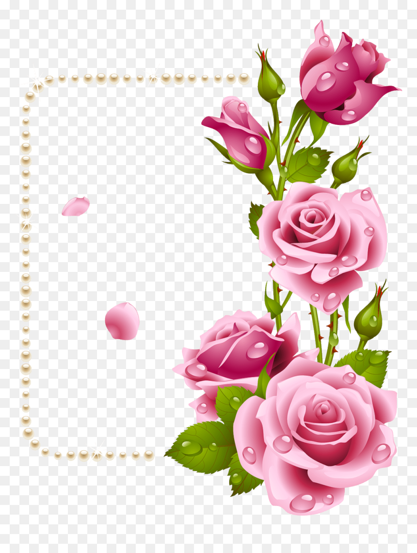 Rose Dil Good Morning , Png Download - Рамка В Виде Цветов, Transparent Png - dil png