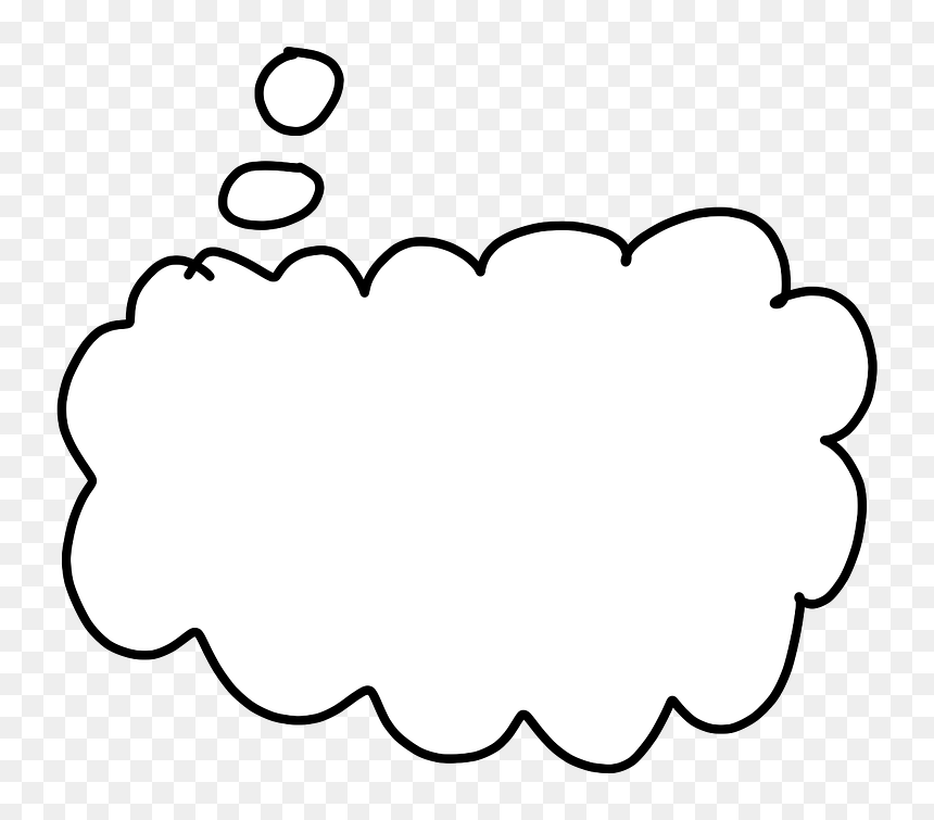 Thoughts Thought Bubble White Free Photo - Illustration, HD Png Download - thinking bubble png