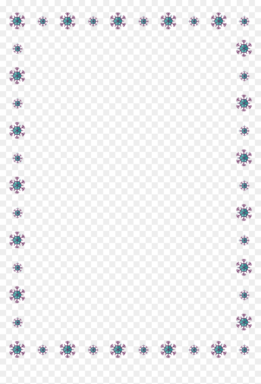 Number, HD Png Download - snowflake border png