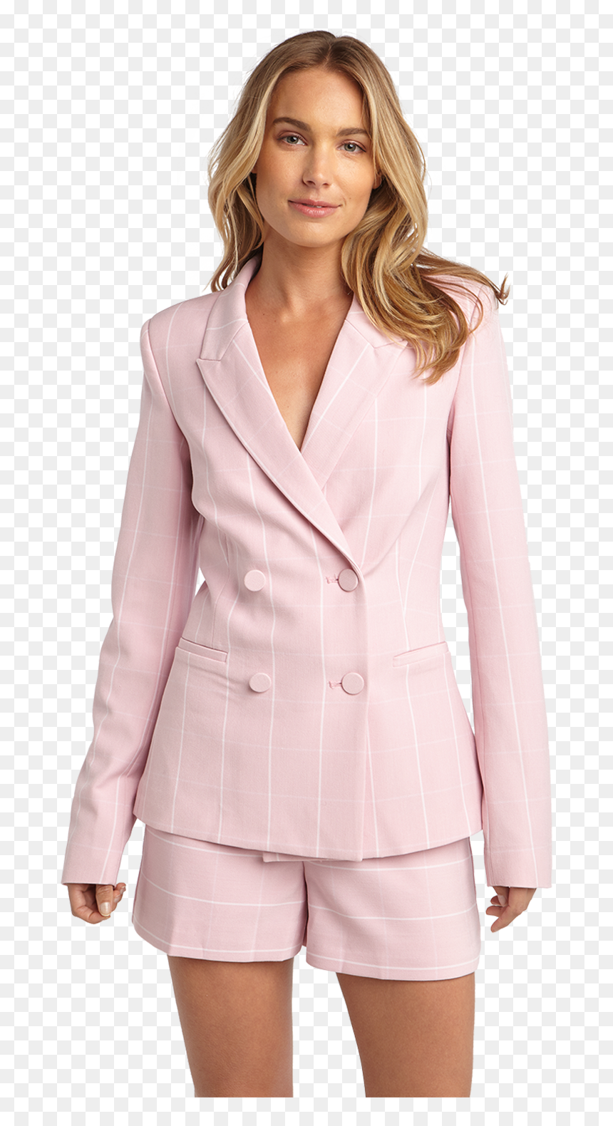 London Check Blazer In Colour Lilac Sachet - Formal Wear, HD Png Download - ladies suit png