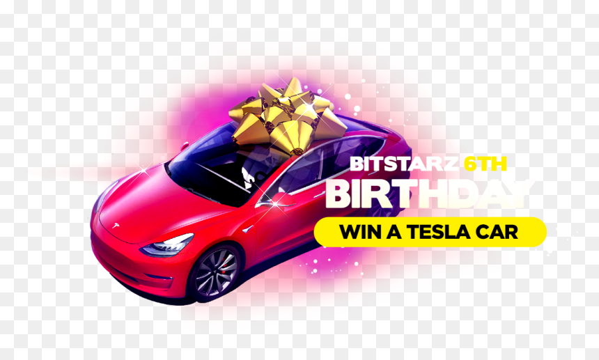 Celebrate Bitstarz 6th Birthday & Win A Tesla - Tesla Model 3, HD Png Download - tesla png