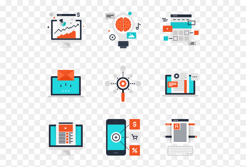 Digital Marketing Flat Icon, HD Png Download - digital marketing png images