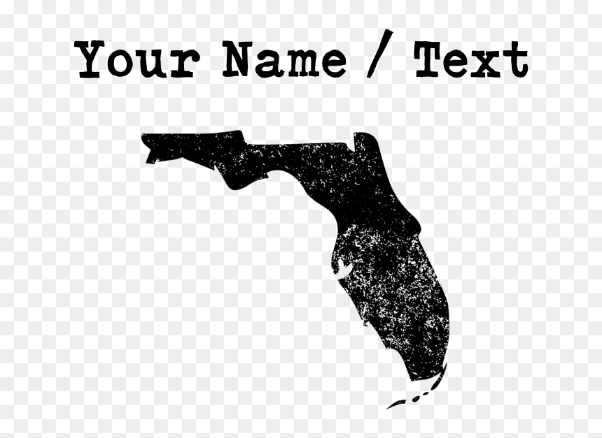 Custom Distressed Florida Silhouette Journal - Florida Silhouette Eps, HD Png Download - texas silhouette png