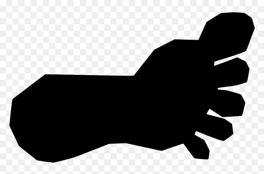 Silhouette,thumb,hand - Bigfoot Feet Clip Art, HD Png Download - bigfoot png