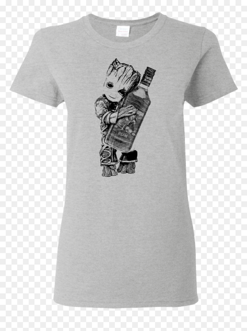 Baby Groot Loves Captain Morgan Rum T Shirt Hoodie - Baby Groot Loves Captain Morgan, HD Png Download - baby groot png