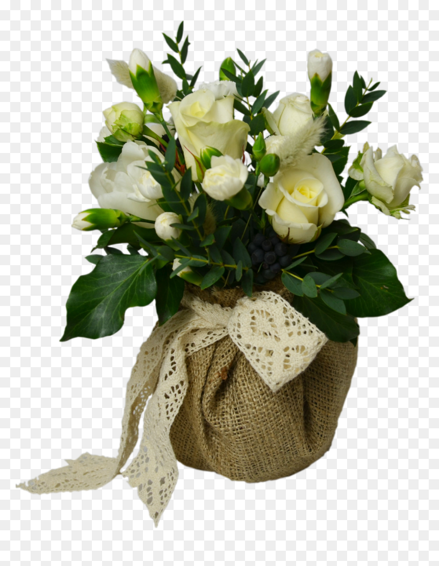 Rustic Flower Shop Studio Flores - Rustic Flower Vase Png, Transparent Png - white roses png