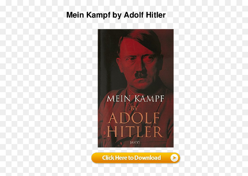 Book Cover, HD Png Download - hitler mustache png