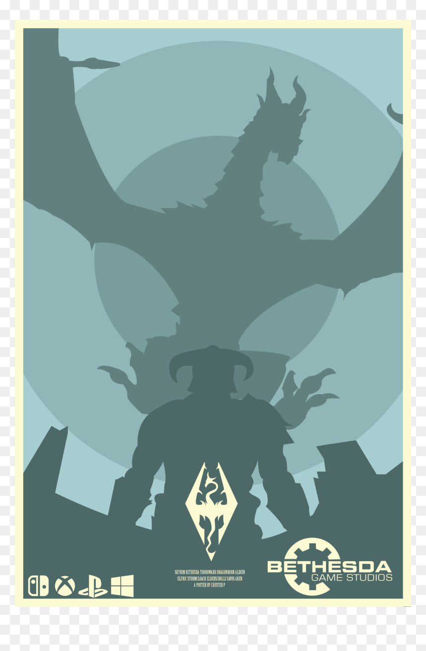 Keep Calm And Fus Ro, HD Png Download - skyrim logo png