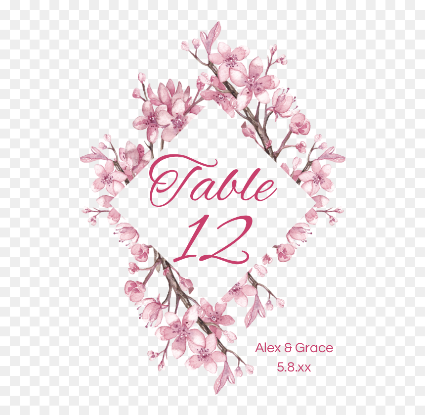 Cherry Blossom Wedding - Cherry Blossoms Labels, HD Png Download - cherry blossom petals png