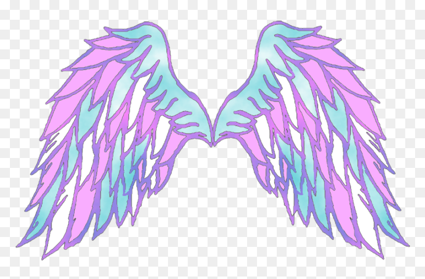 Transparent Angel Wings - Purple Angel Wings Pink, HD Png Download - angel wing png