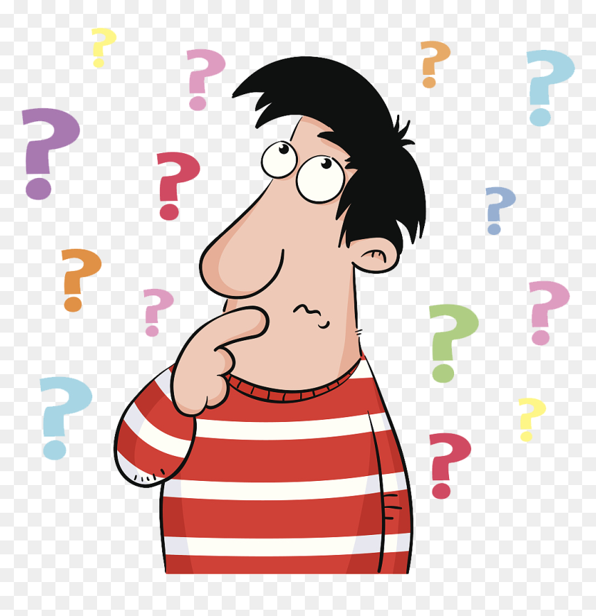 Girl Bun Confused Png Svg - Thinking In Adolescents Cartoon, Transparent Png - confused png