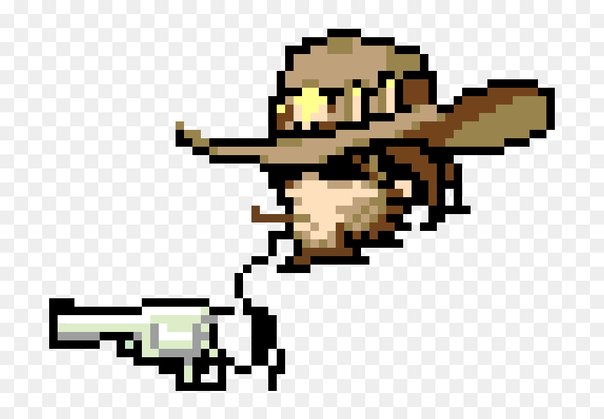 Overwatch Mccree Pixel Spray Clipart , Png Download - Pixel Art Overwatch Mccree, Transparent Png - mccree png