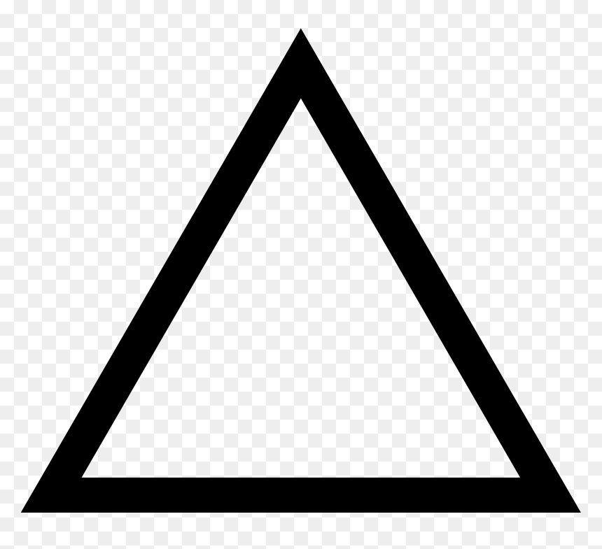 Free Triangle Clipart Black And White, Download Free - Triangle Clipart Black And White, HD Png Download - black triangle png