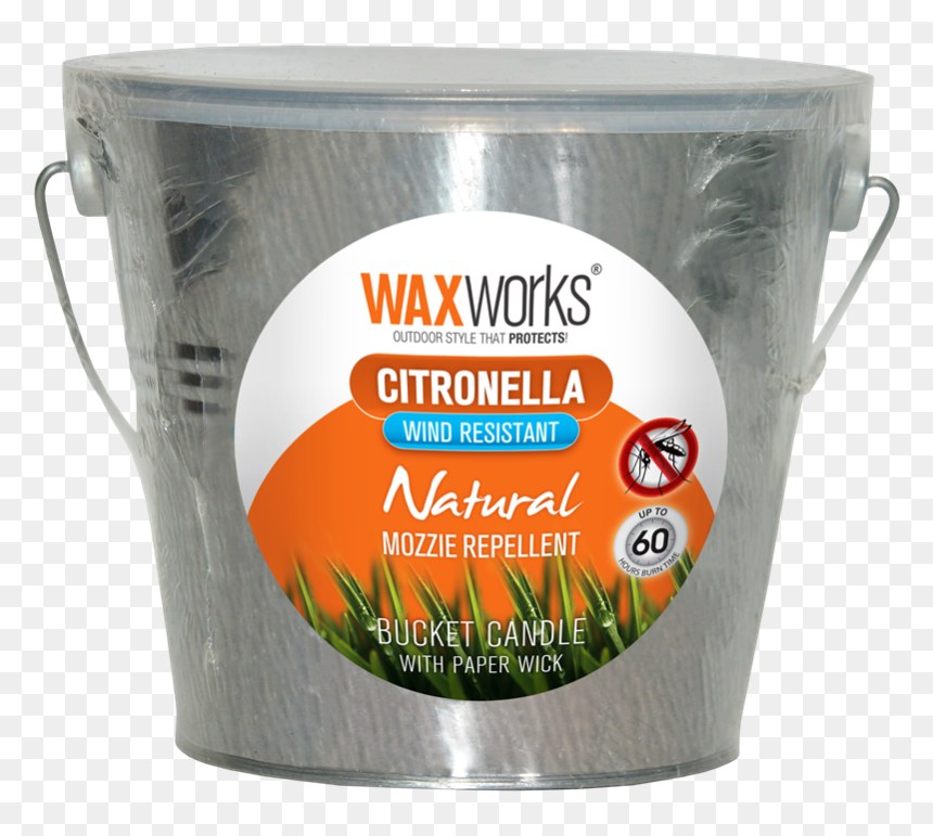 Waxworks Citronella Bucket Candle - Candle, HD Png Download - pillar png