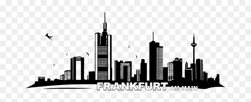 Skyline Frankfurt Skyscraper Wall Decal Cityscape - Frankfurt, HD Png Download - skyscraper png