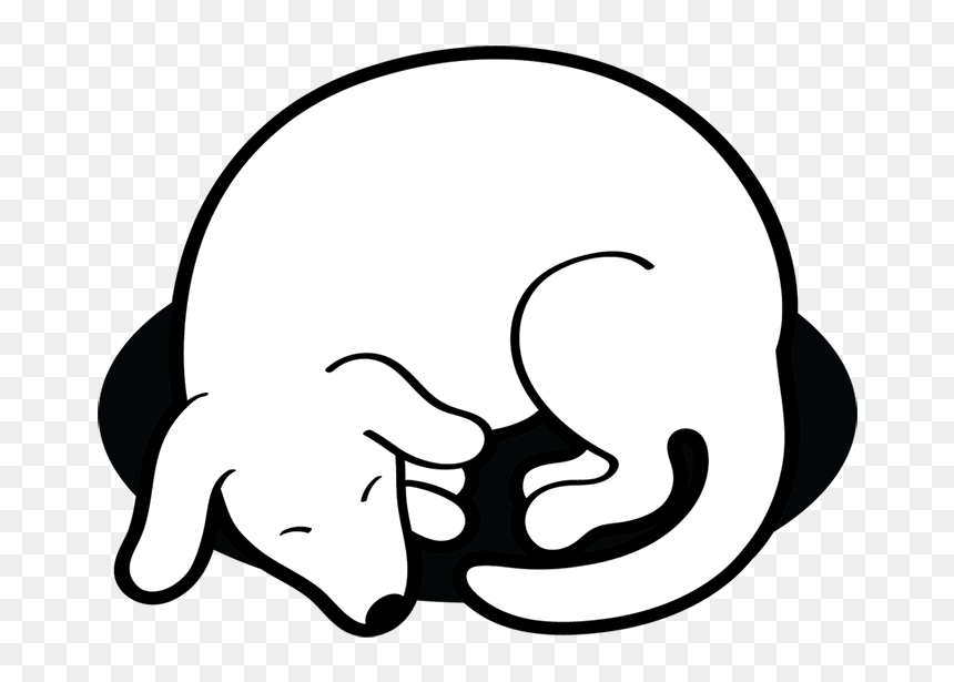 Dog Sleeping Clipart Black And White Picture Royalty - Sleeping Dog Clipart Black And White, HD Png Download - sleeping png