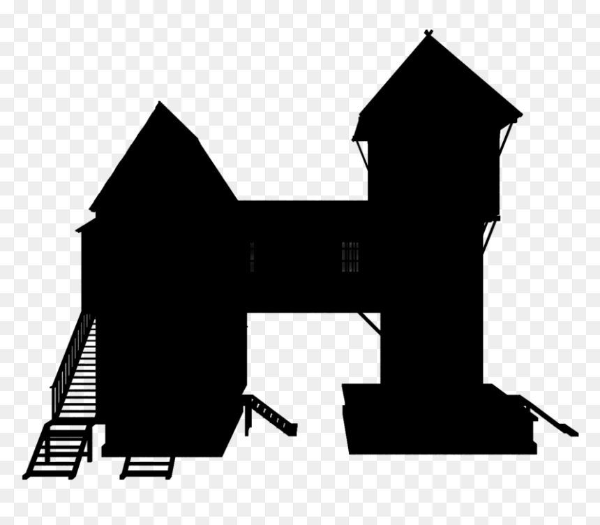 Transparent House Silhouette Png - Medieval Art, Png Download - house silhouette png