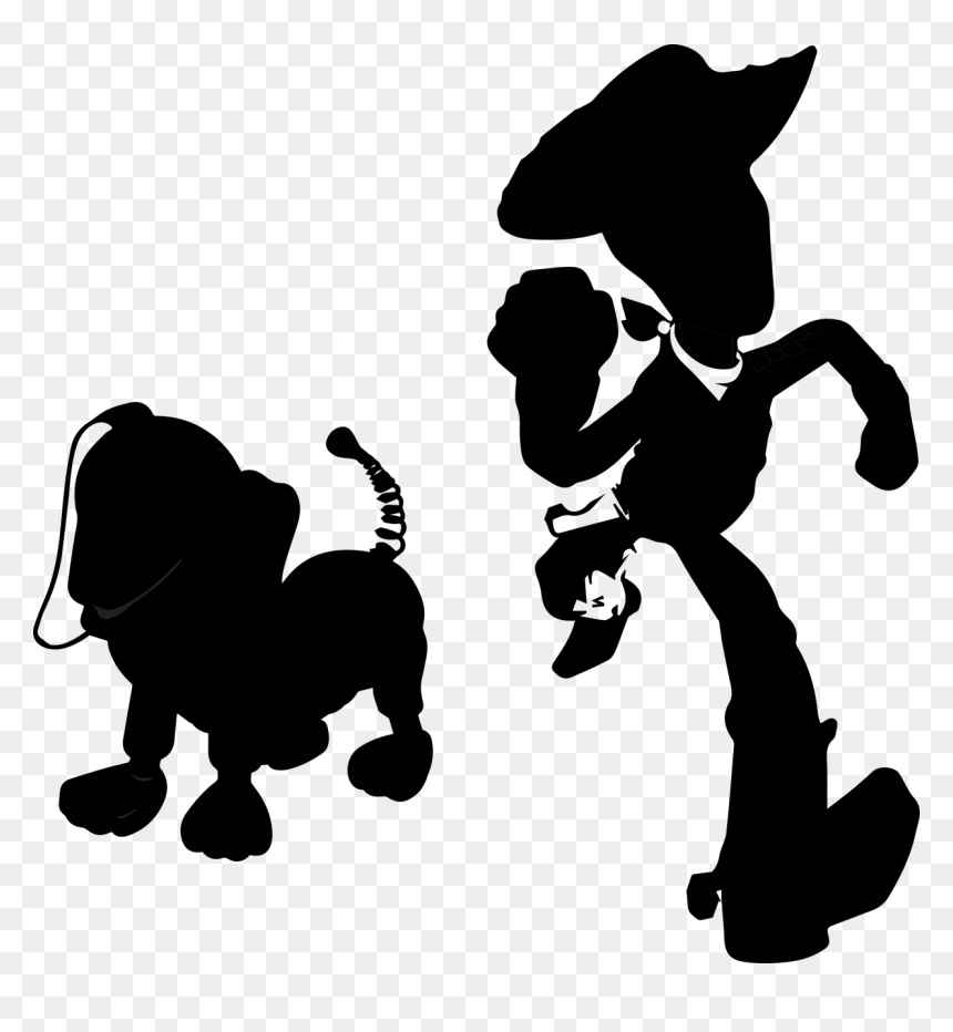 Toy Story Slinky Silhouette, HD Png Download - woody png