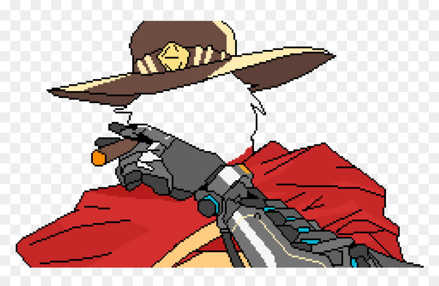 Mccree Hat Drawing, HD Png Download - mccree png