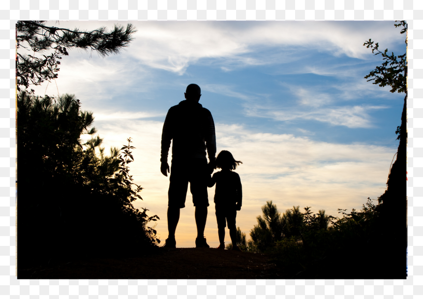 Black Dad And Kids Silhouette, HD Png Download - pillar png