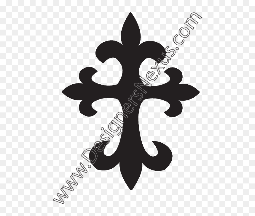 Transparent Rose Tattoo Png - Flor De Lis Blanco Y Negro, Png Download - ankh png