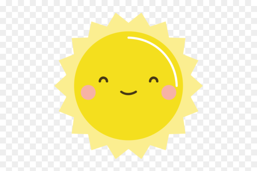 Free Kawaii Sun Clip Art /// - Smiley, HD Png Download - kawaii face png