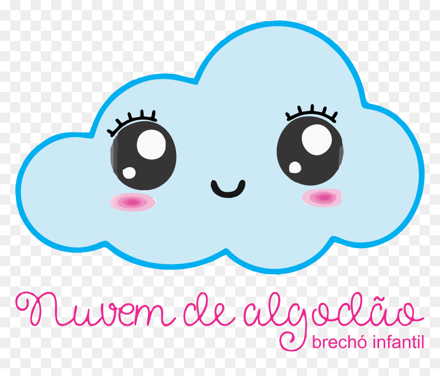 Brechó Nuvem De Algodão - Portable Network Graphics, HD Png Download - kawaii face png