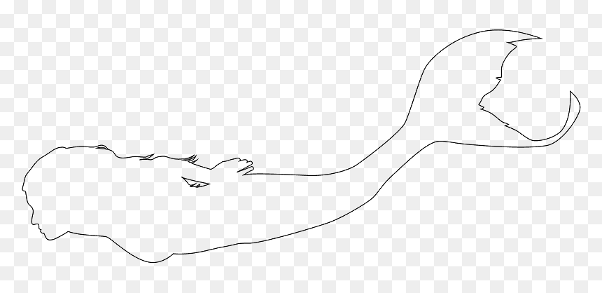 Line Art, HD Png Download - mermaid silhouette png