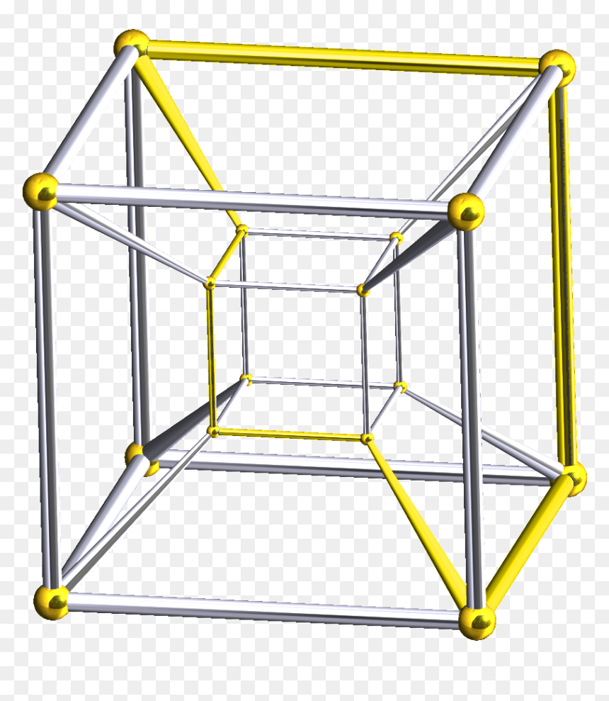 Skew Octagon In Tesseract - Fourth Dimensional Cube, HD Png Download - octagon png