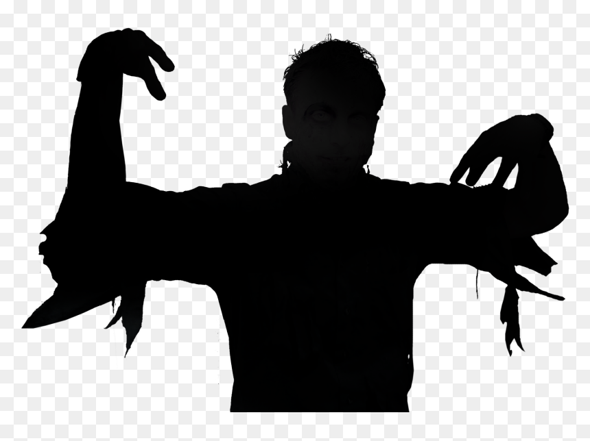 Brian Zombie Silhouette - Zombie Silhouette Png, Transparent Png - mermaid silhouette png