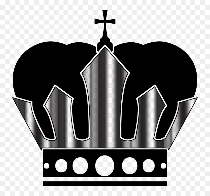 Cross, HD Png Download - crown silhouette png
