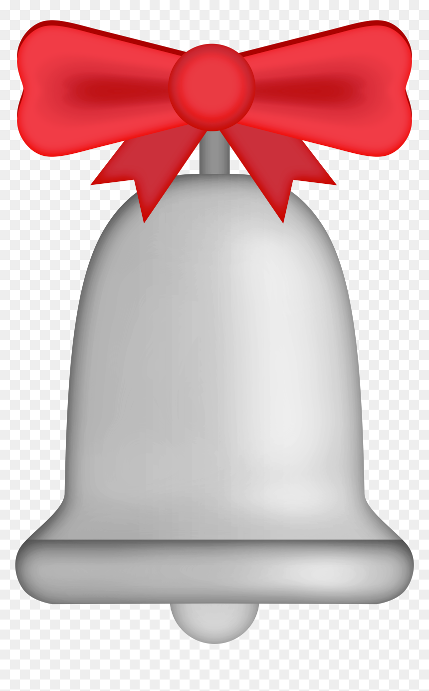 Silver Christmas Bell Png Clip Art - Silver Christmas Bells On Transparent Background, Png Download - silver ribbon png