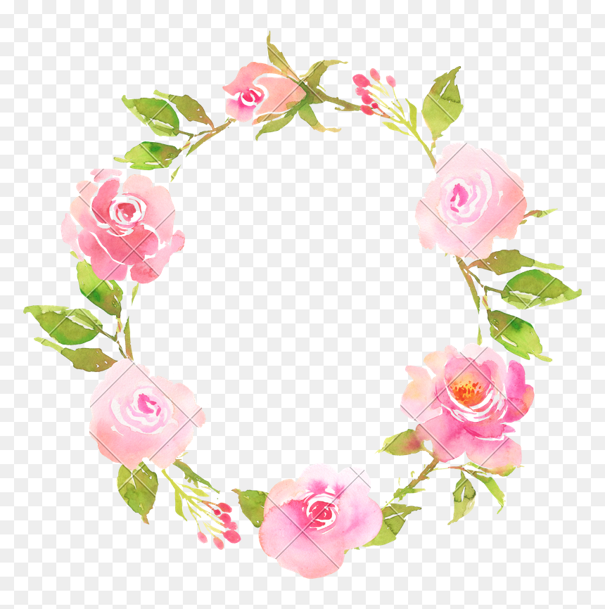 Boho Flower Png - Pink Flower Wreath Png, Transparent Png - flower wreath png