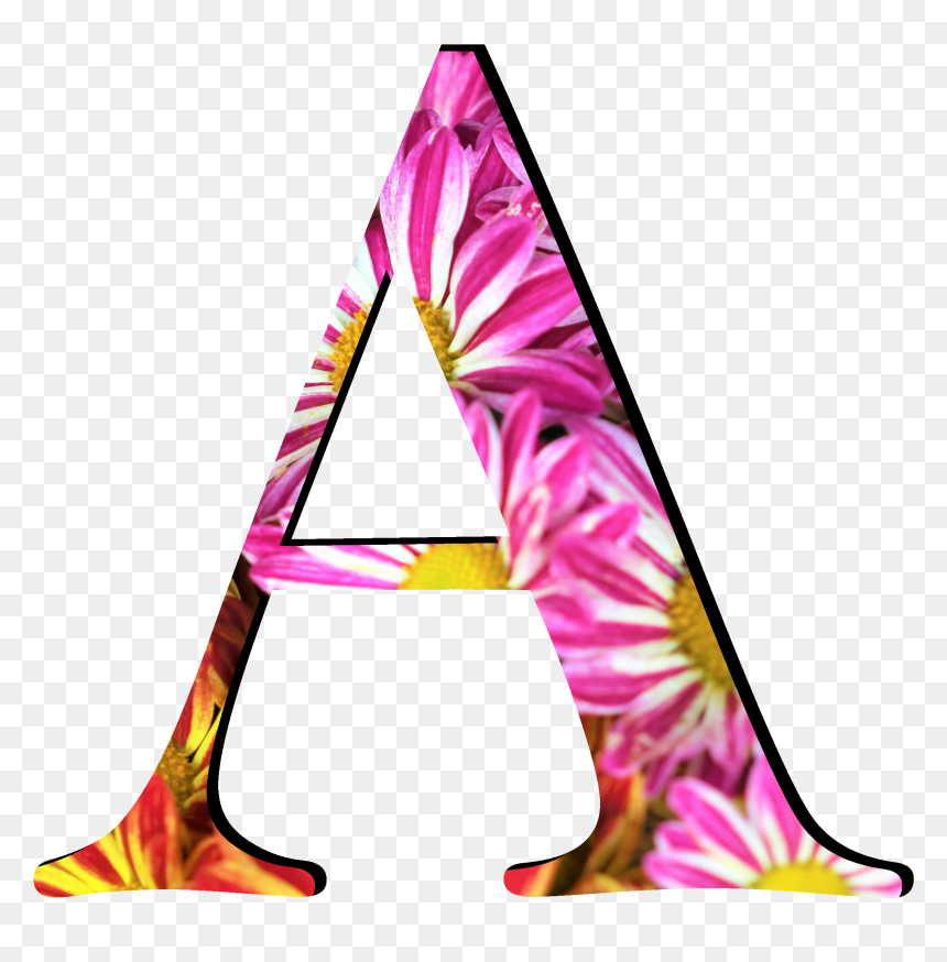 Flower Pattern Letters A - Flower Letter A Png, Transparent Png - png flower