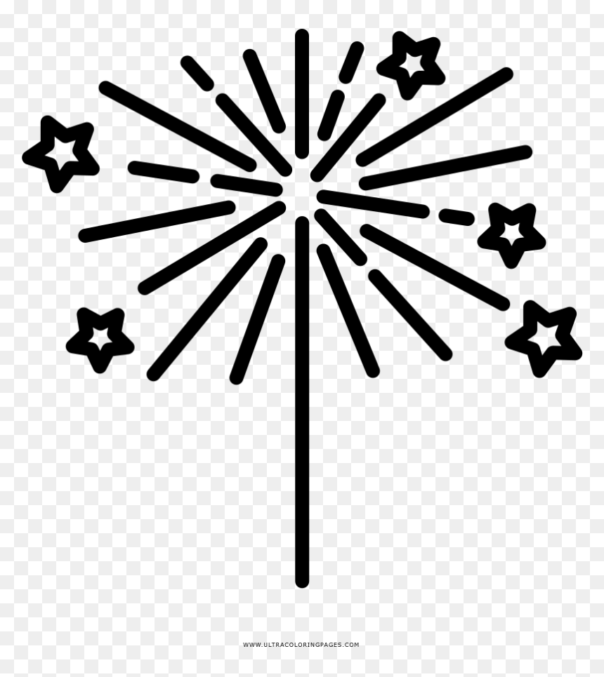 Sparkler Coloring Page - Vergina Sun, HD Png Download - sparkler png