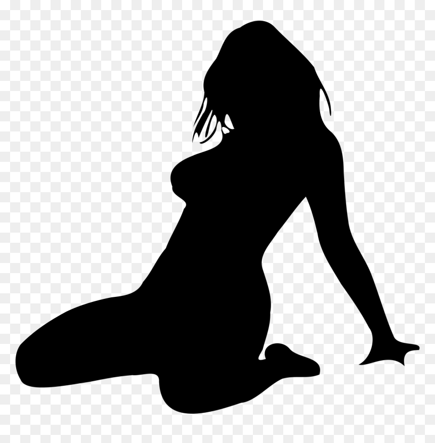 Woman Silhouette 63 Svg Clip Arts - Silhouette, HD Png Download - mermaid silhouette png