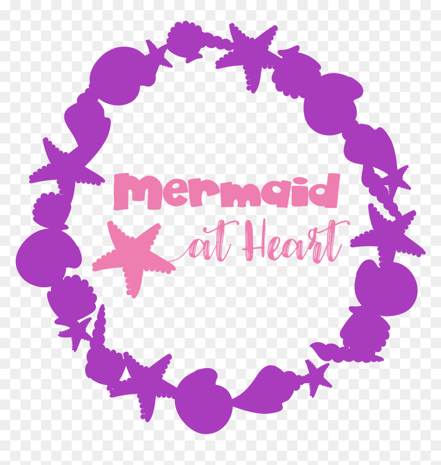 Merma#wreath-heart Cutting Files Svg, Dxf, Pdf, Eps - Preschool, HD Png Download - mermaid silhouette png