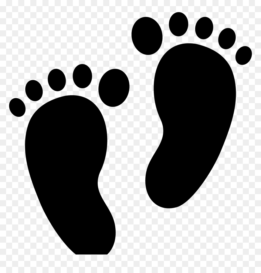 Silhouette Foot Clip Art - Footprints Clipart, HD Png Download - feet png